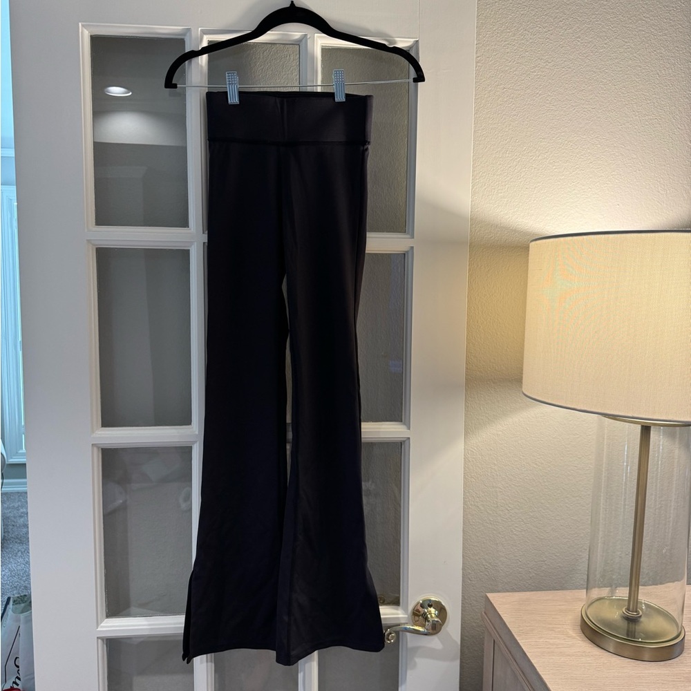 IVL collective Black Flared split hem leggings